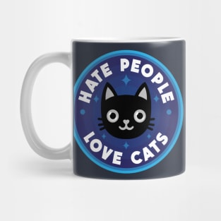 Hate people, love cats Mug